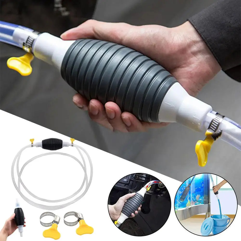 Manual Siphon Pump Portable Oil Extractor Gasoline Diesel Suction Hose Multifunctional Liquid Vacuum Cleaner Liquid Transfer