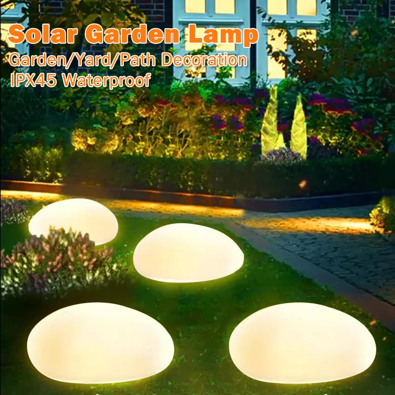 Solar Stone Garden Lights – Waterproof Landscape Lighting