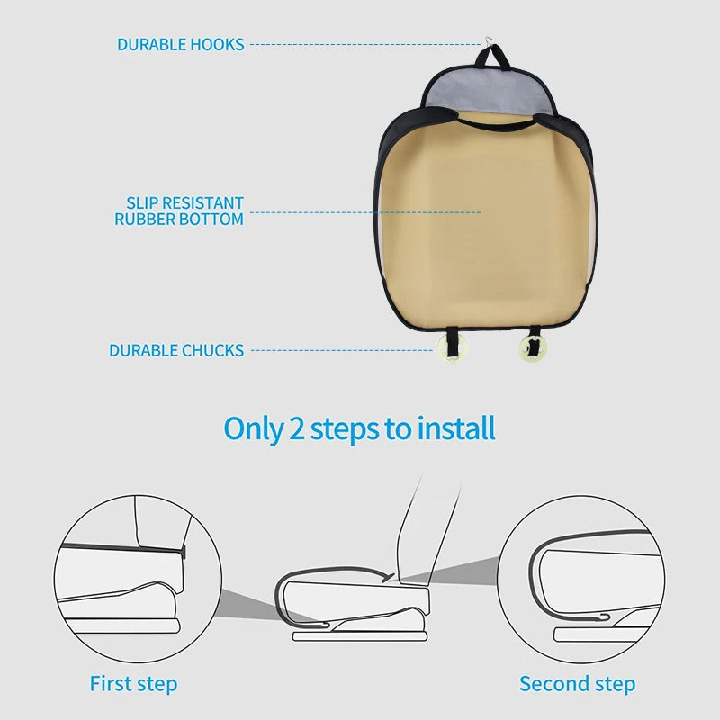 PU Leather Front Seat Cover with Anti-Slip Backing