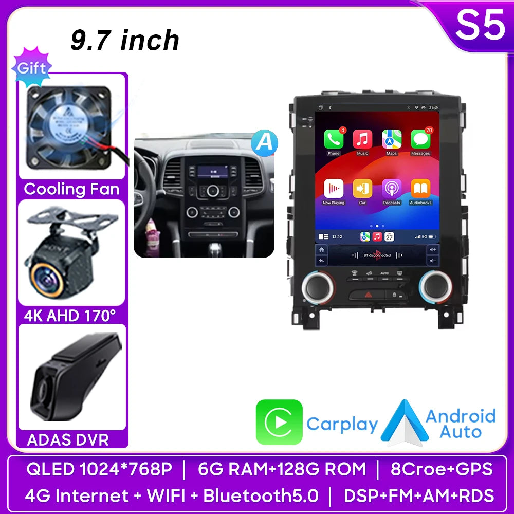 9.7" Android Auto Car Stereo for Renault Koleos Megane Talisman - image 23