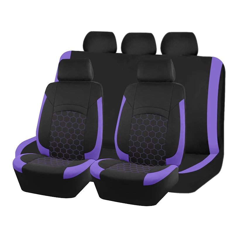 Football Embroidery Car Seat Covers, Universal Fit