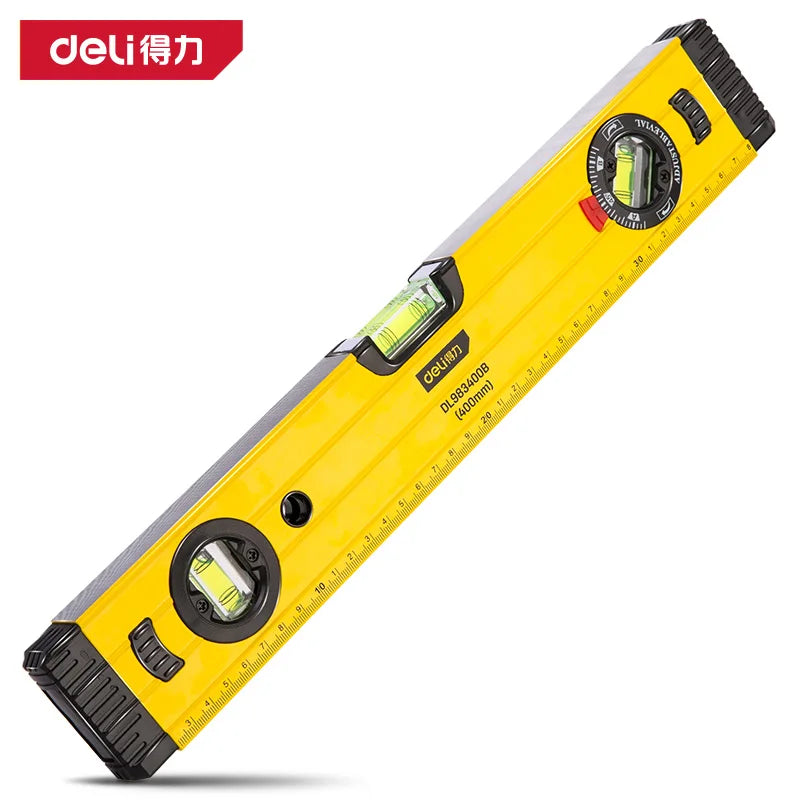 Magnetic Torpedo Spirit Level, 3 Vials, Aluminum Shockproof Bubble Level