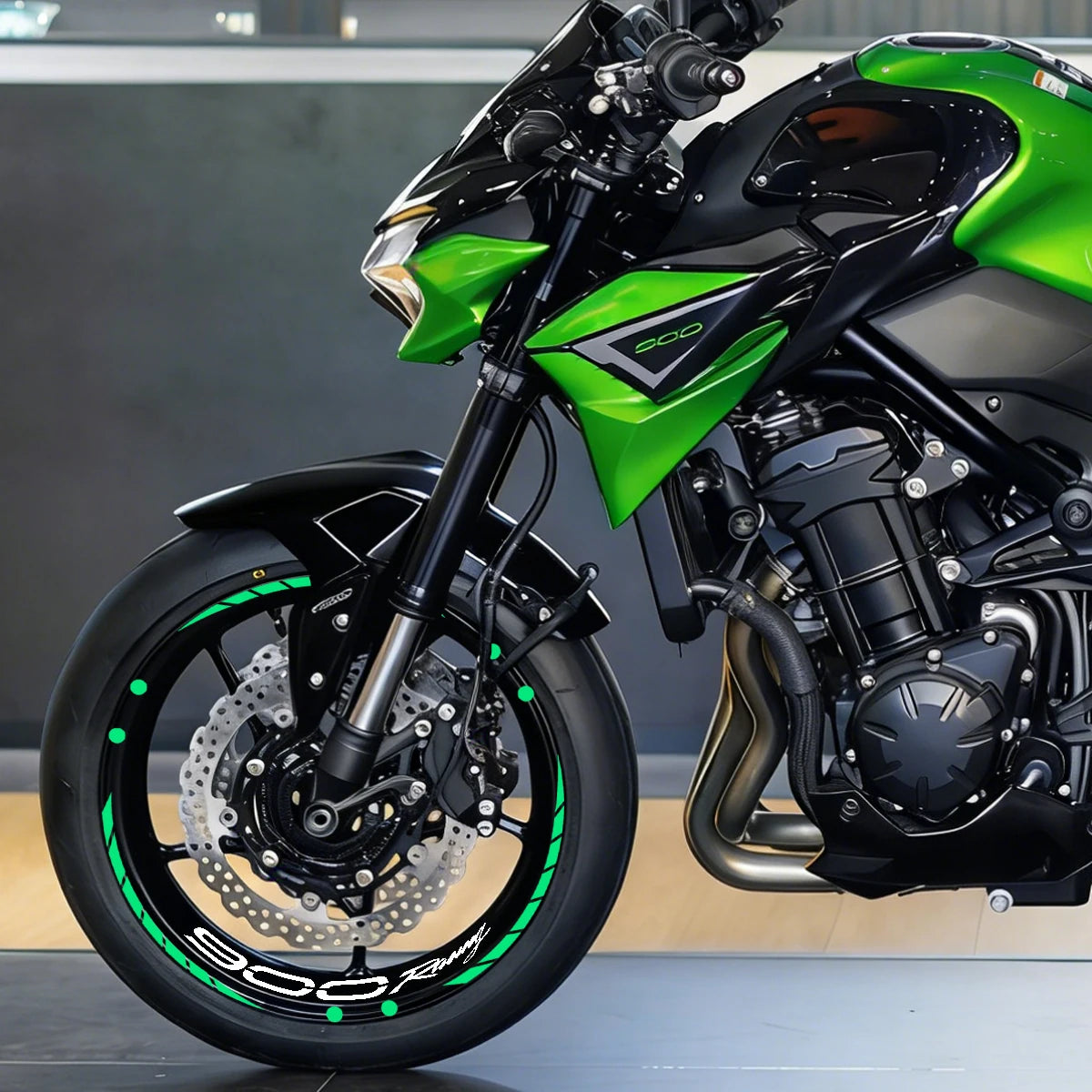 17in Reflective Wheel Rim Stripe Decal Kit for Kawasaki Z900 - view 5