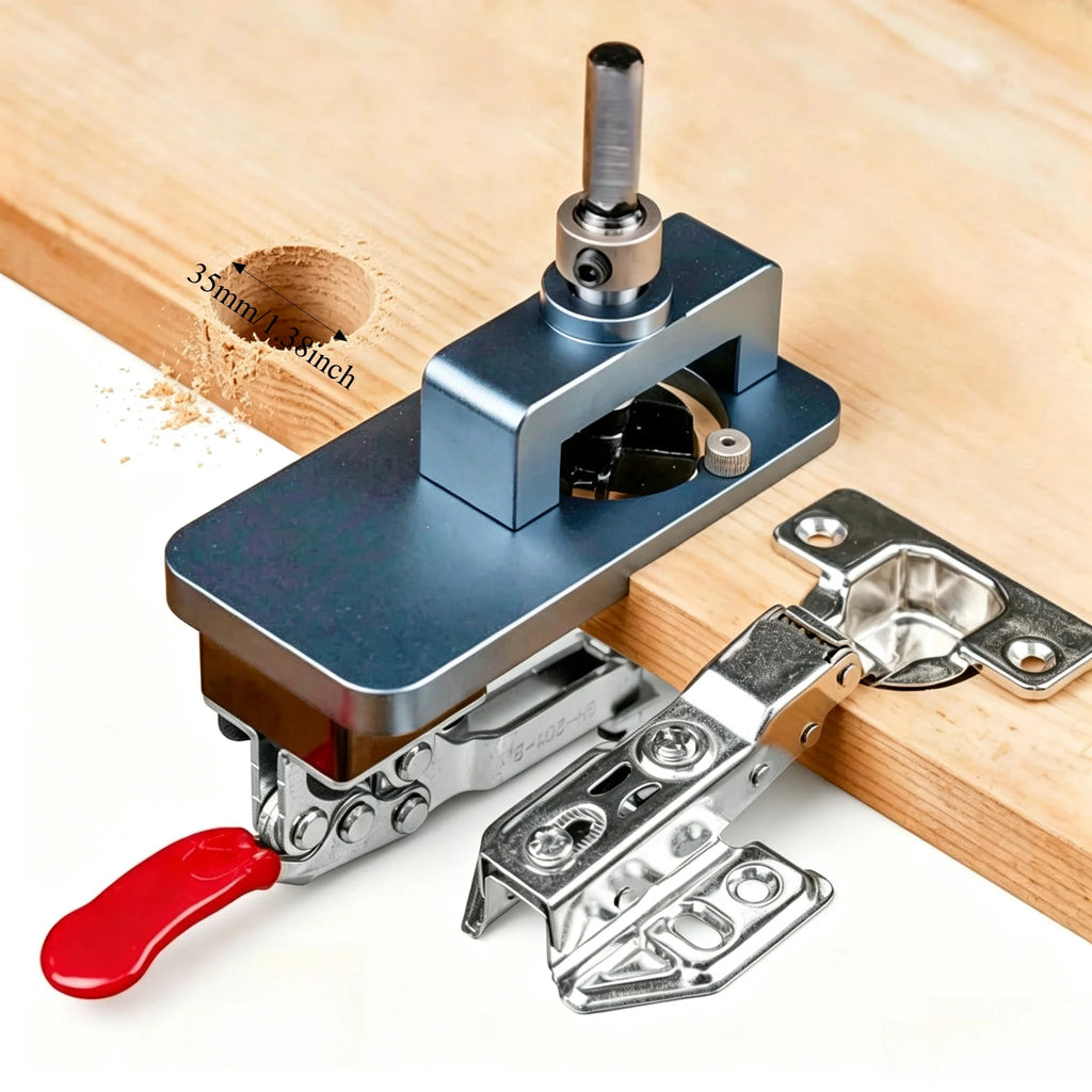 35mm Hinge Drilling Jig with Forstner Bit for Woodworking - image 7