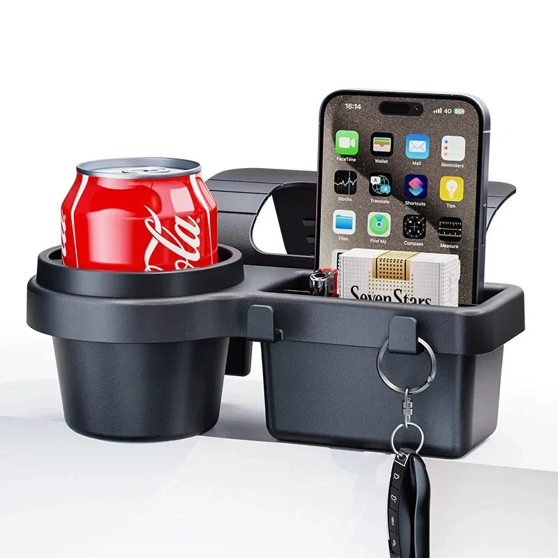 Car Cup Stand Phone Holder Mount Tray Side Door Window Storage Barrel Pocket Hanging Storage Rack with Auto Interior Accessories