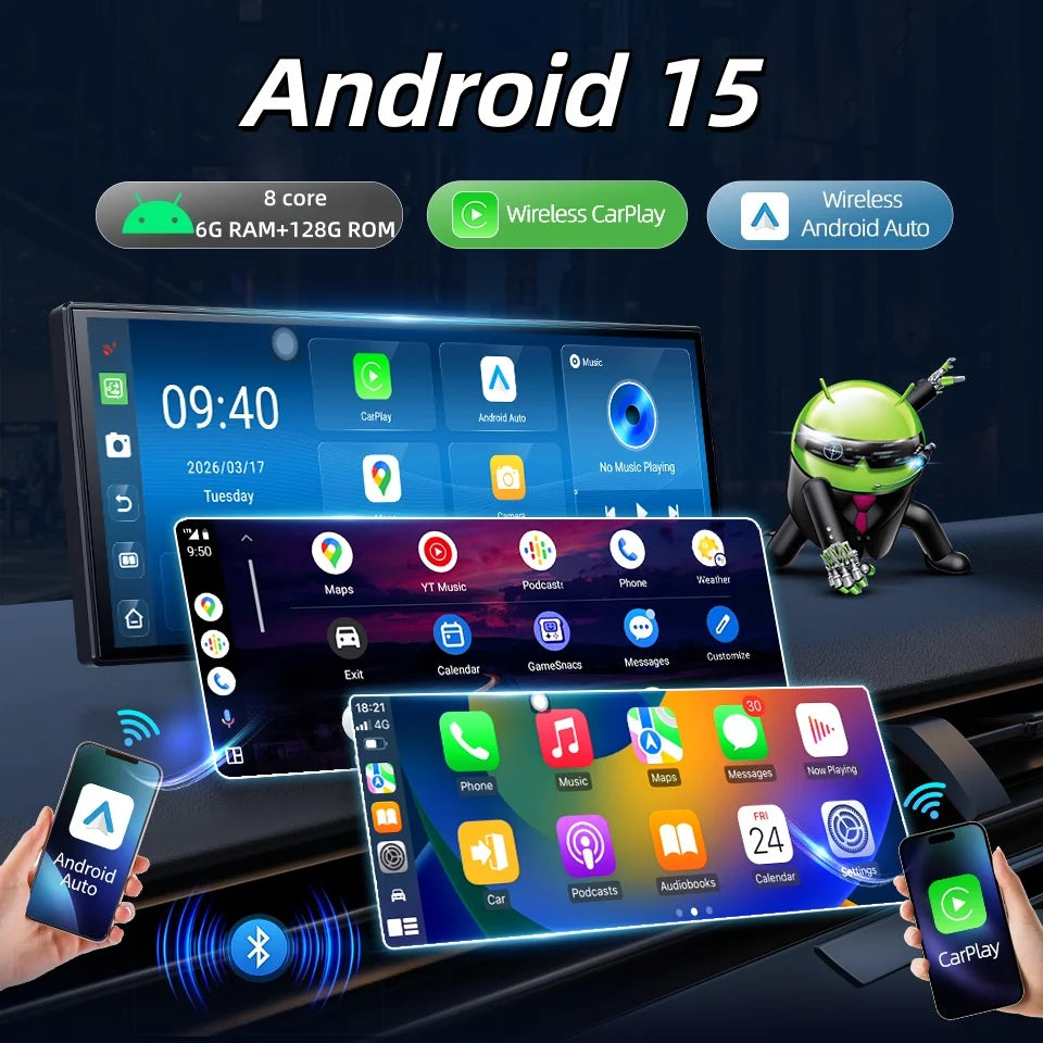 Imagebon P70 Plus 11.4" Android 15 CarPlay & Dash Cam Split-Screen - image 3