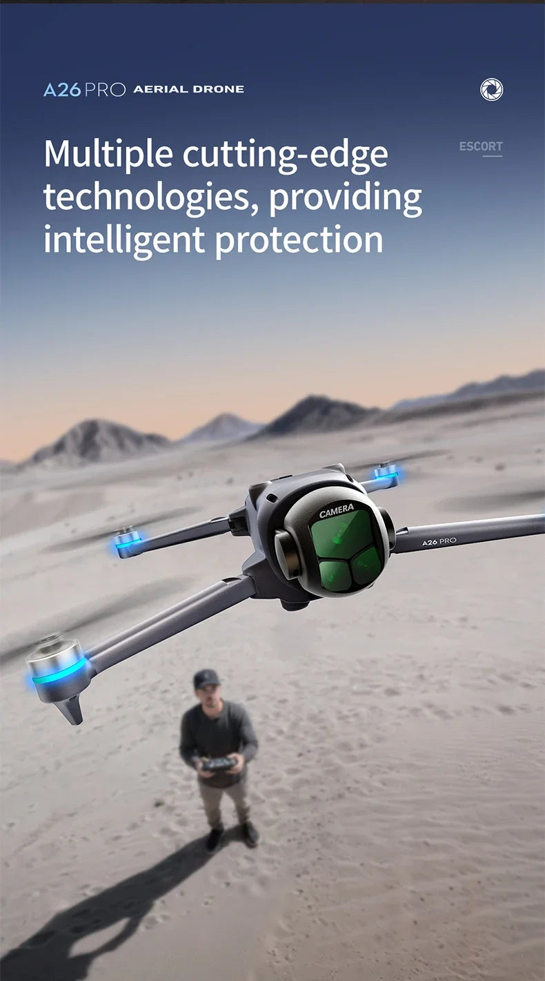 Lenovo A26 Pro Drone 4K Triple Camera FPV Foldable RC Quadcopter - image 14