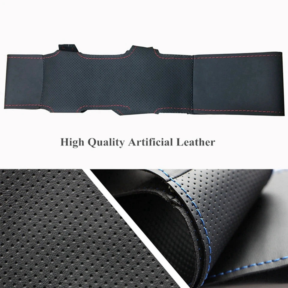 Microfiber Leather Steering Wheel Cover for Chevy Cruze, Aveo, Orlando - image 14