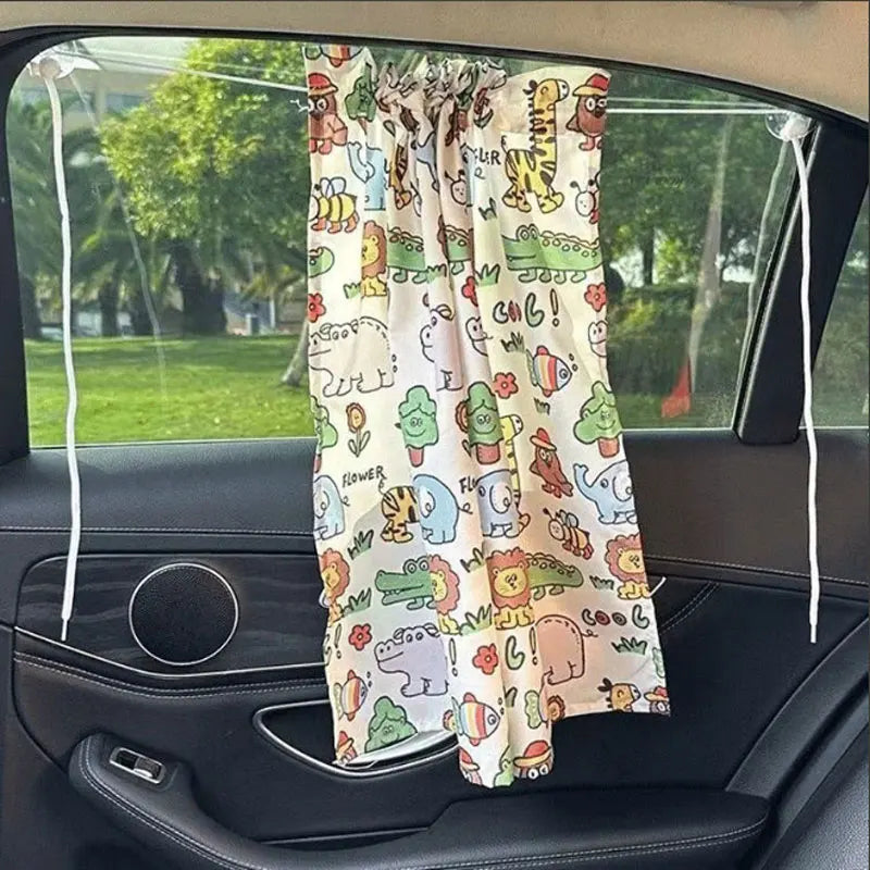 Cartoon Suction Cup Side Window Sun Shade for Kids