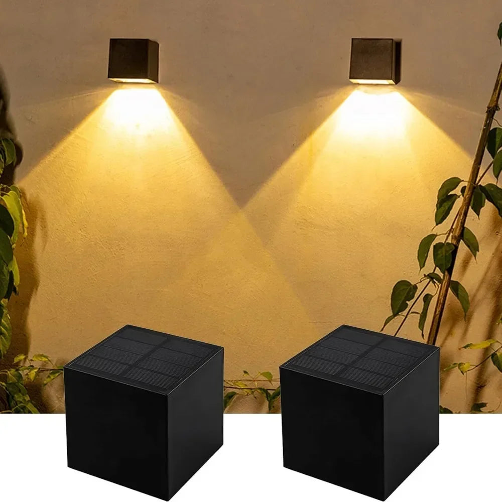 Wireless Solar Fence & Wall Lights – Waterproof