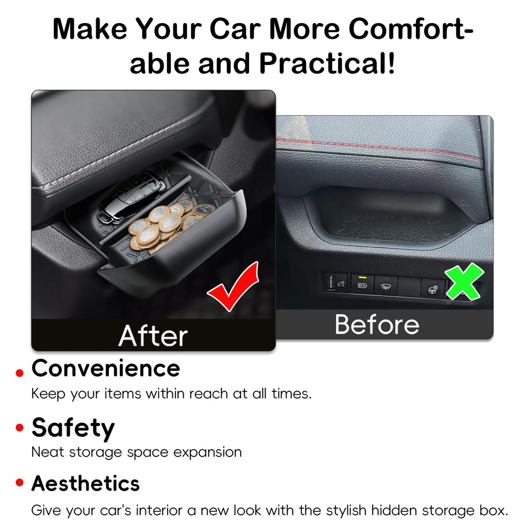 Driver's Side Pull-Out Storage Drawer for Toyota RAV4 2019-2025