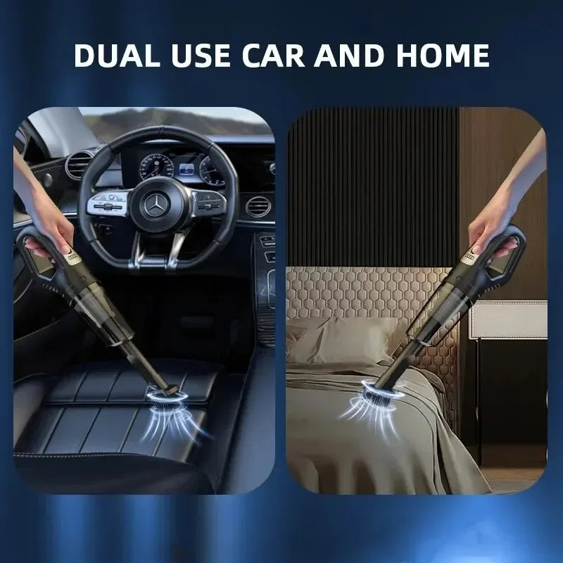 Cordless Car Vacuum USB Recharge Handheld Vacuum Portable Powerful Suction Cleaner for Car Household Office Pet Hair Cleaning