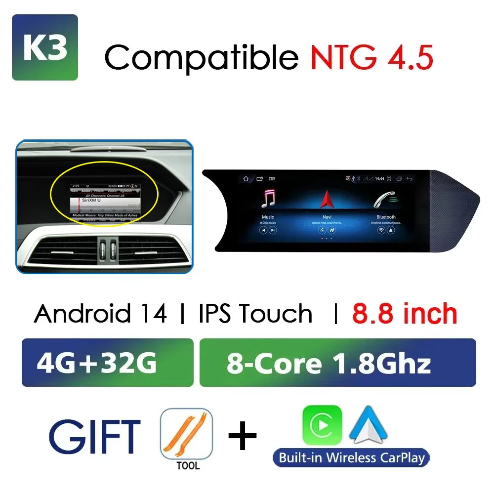 Wireless CarPlay Android 14 Stereo Mercedes C-Class W204 2011-2014 - image 7