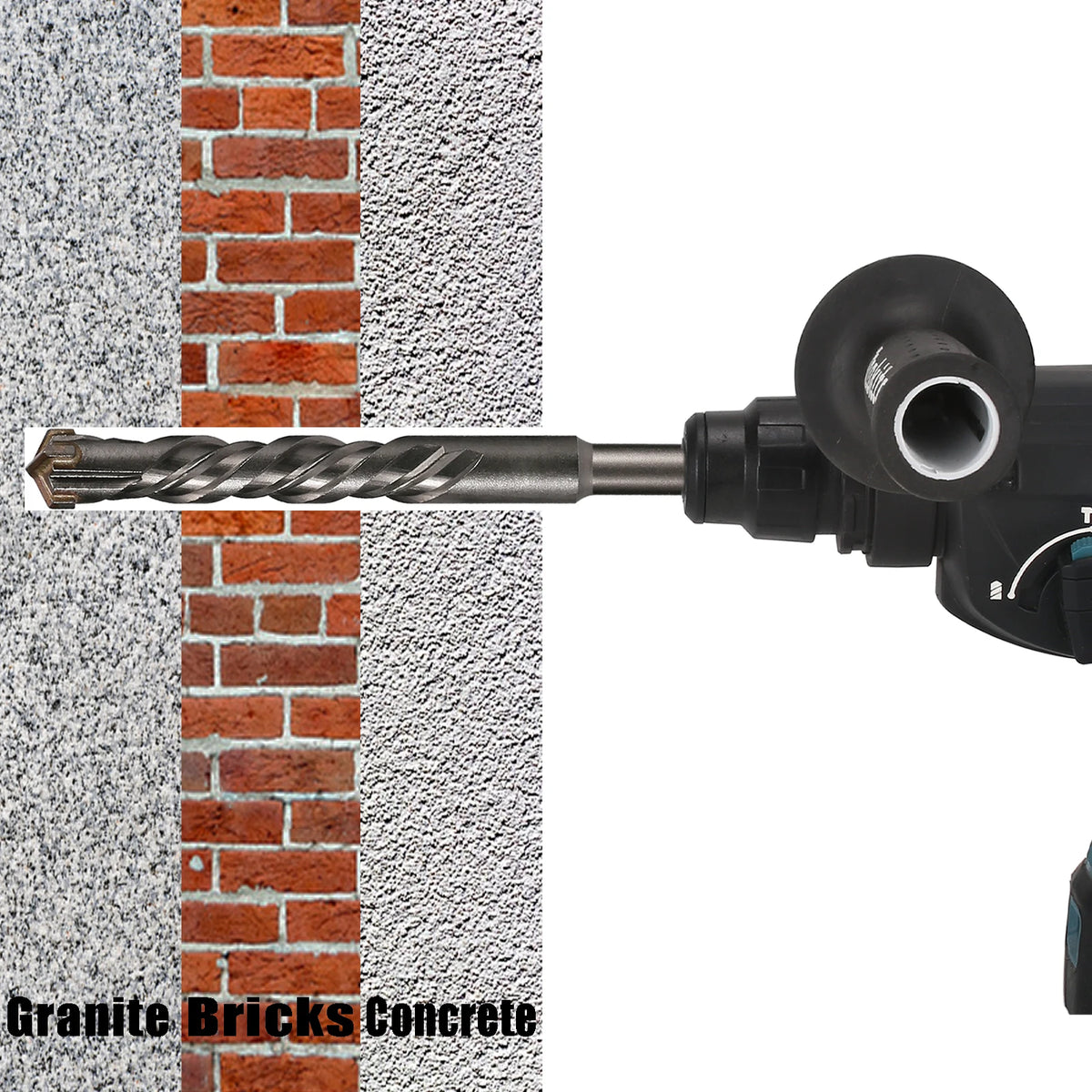 SDS Plus Masonry Hammer Drill Bit, 5-16mm x 160mm Cross Tip for Concrete