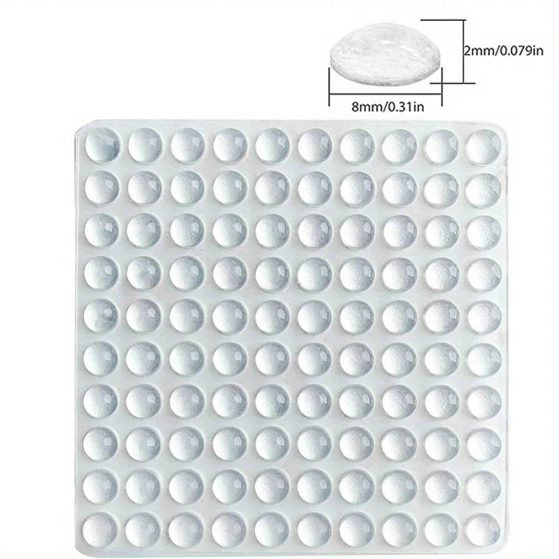 100pc Clear Silicone Anti-Collision Bumper Pads for Cabinets and Drawers - view 19