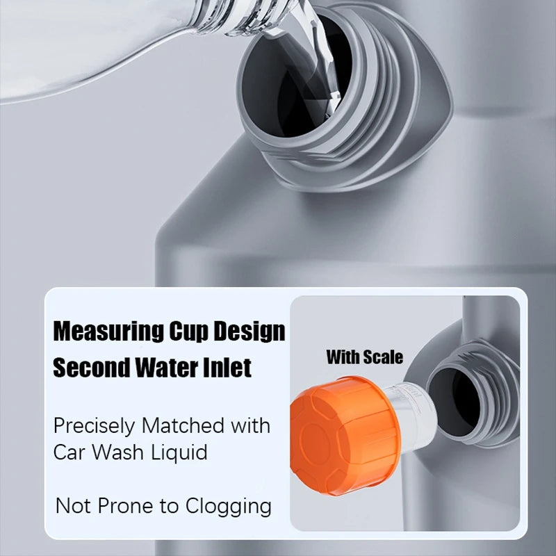 2L electric foam sprayer, rechargeable cordless car wash foam bottle