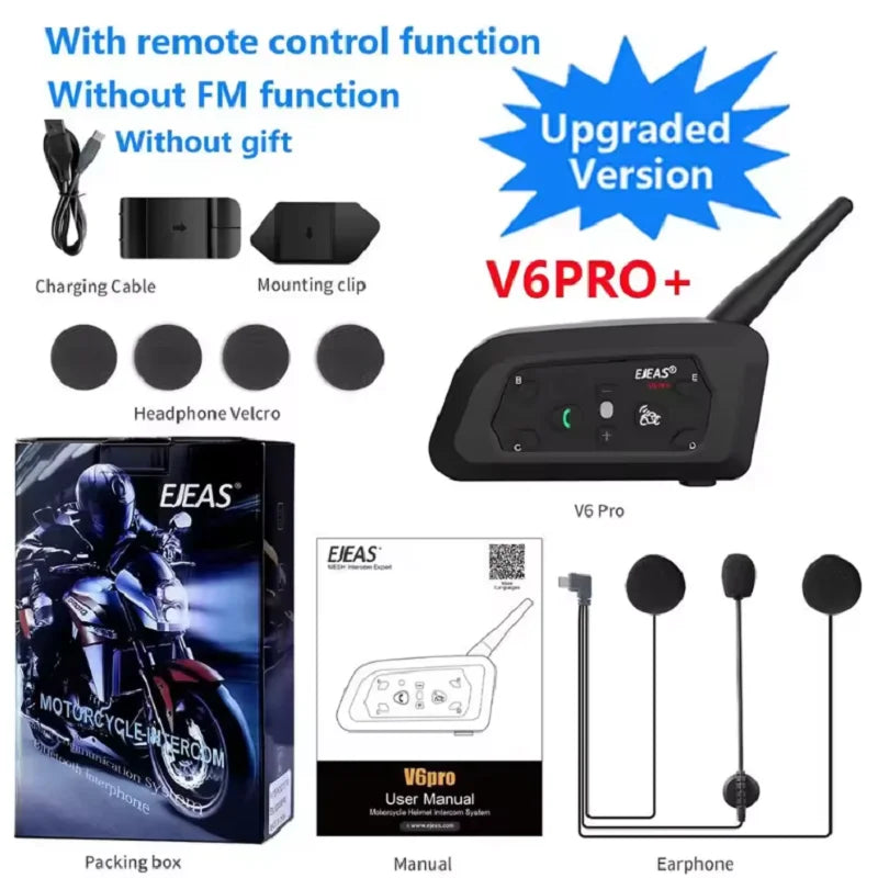 EJEAS V6 Pro+ Motorcycle Bluetooth Intercom Headset, 800m IP67 - image 27