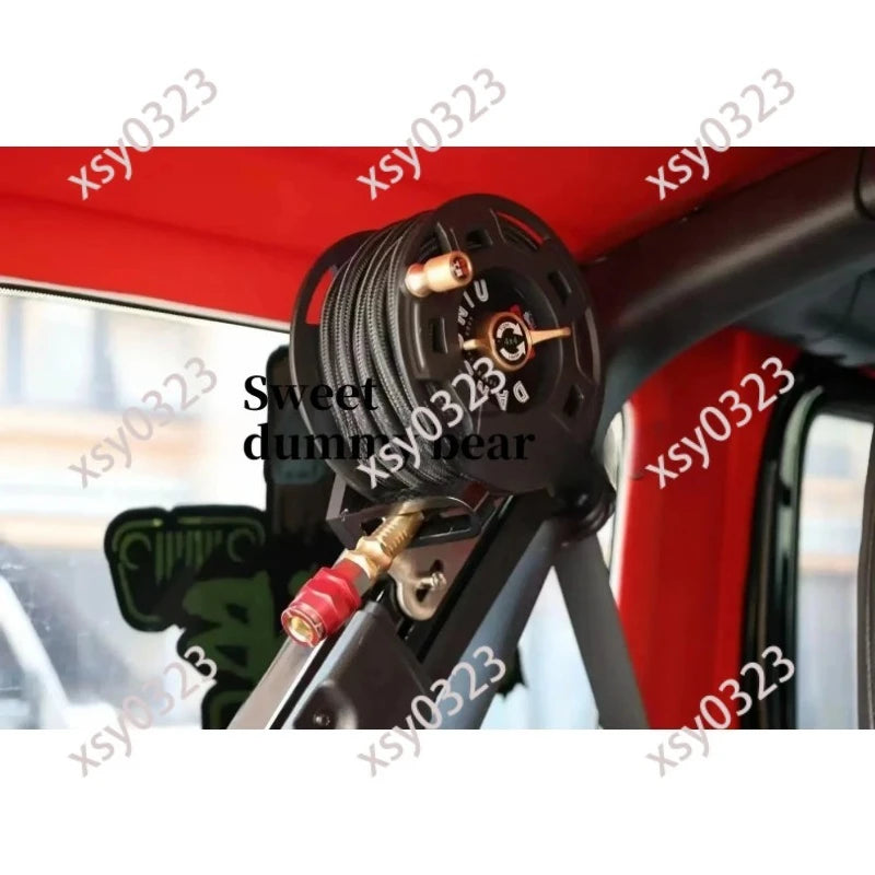 7M Off-road Air Pump Hose Reel Manual Retractable Hose Organizer for Car Tire Inflation