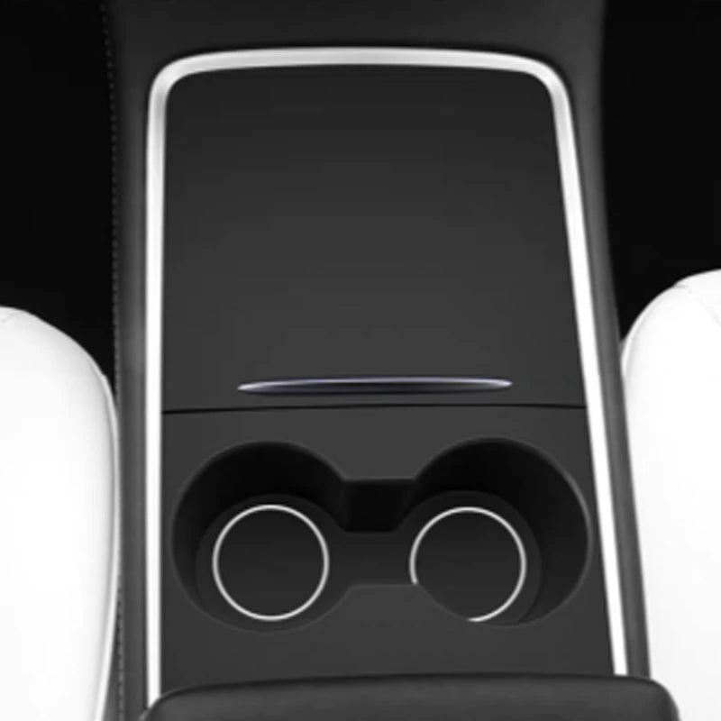 Wood Grain and Carbon Look Center Console Film for Tesla Model Y 2021-2023