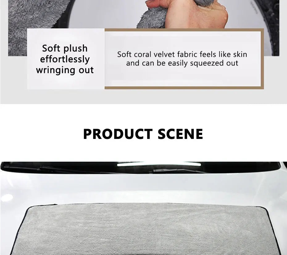 Microfiber Car Drying Towel, 4 Sizes