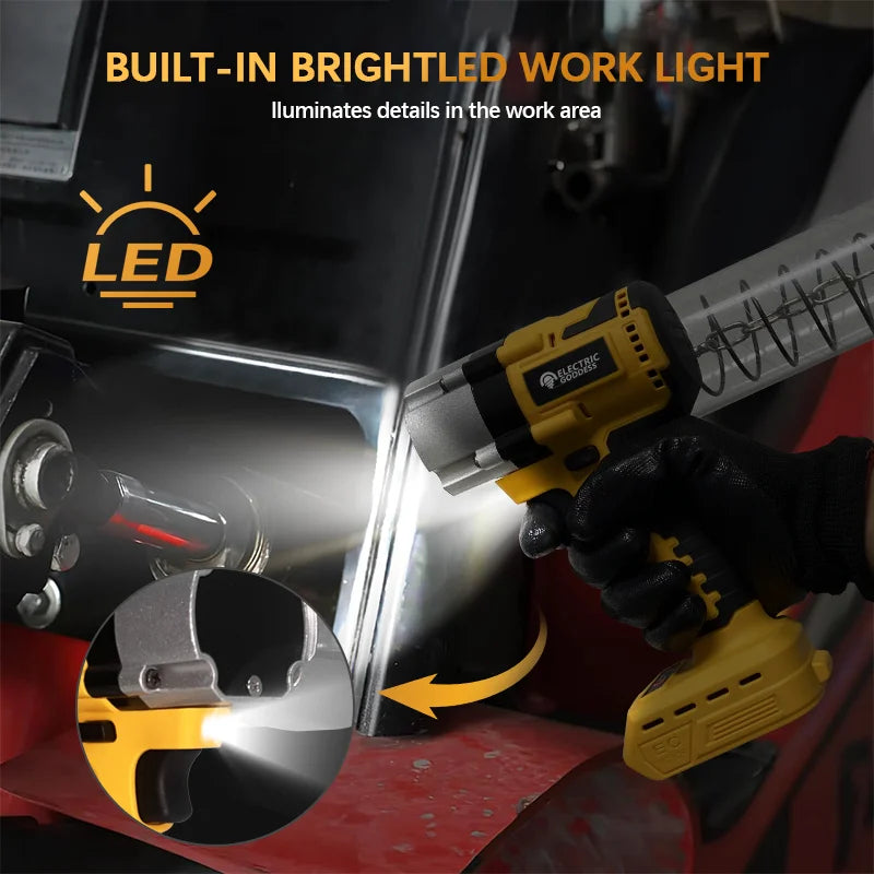 Electric Goddess LED Electric Grease Gun Oil Injector Fat Machine Electric Grease Gun Tools For Dewalt 20V Battery Pin