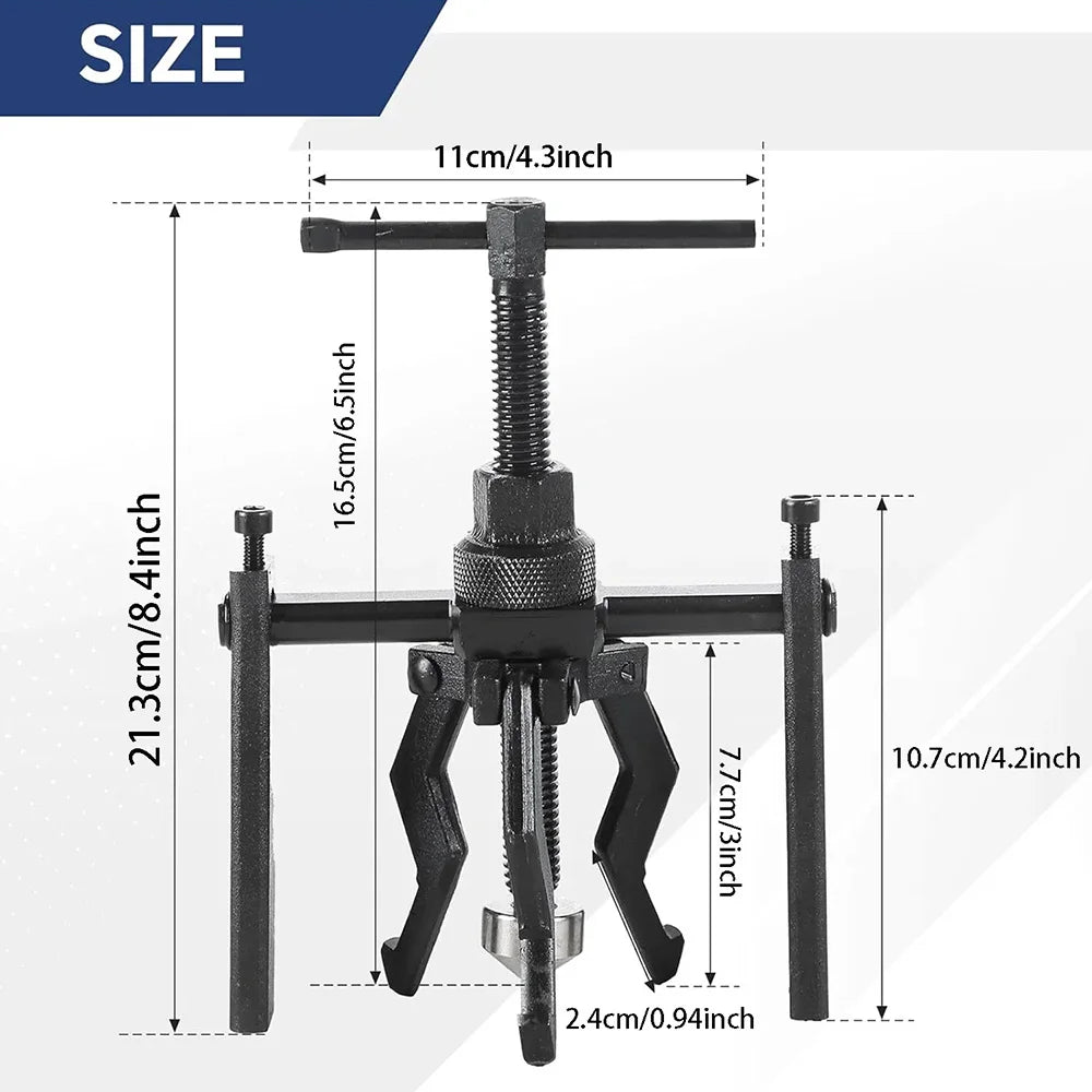 Car Inner Bearing Puller Gear 3-Jaws Extractor Heavy Duty Hand-Held Removal Tool