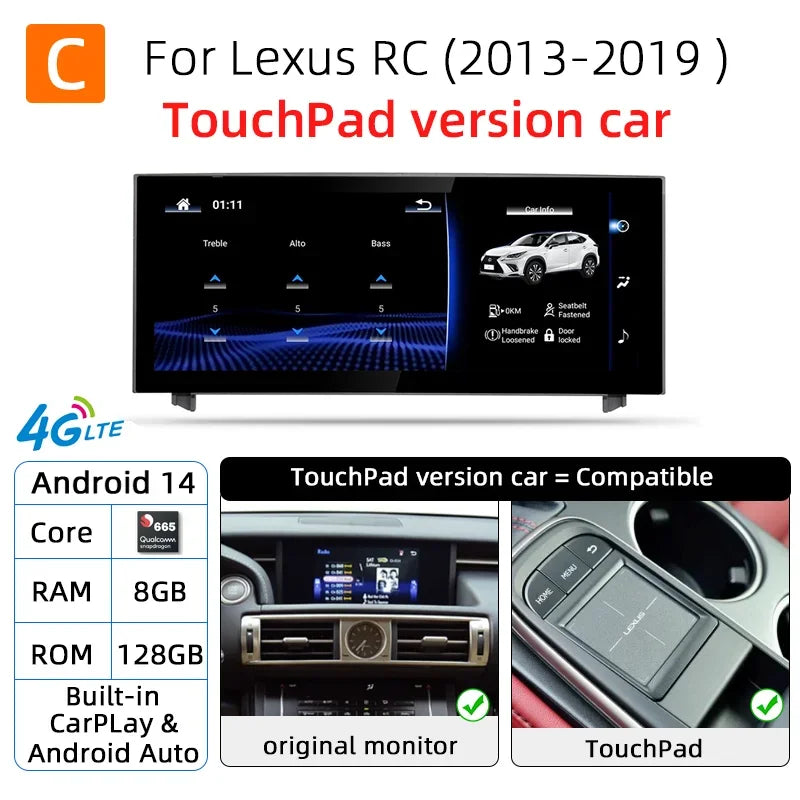 Nunoo Android 14 Wireless CarPlay Multimedia System for Lexus - image 13