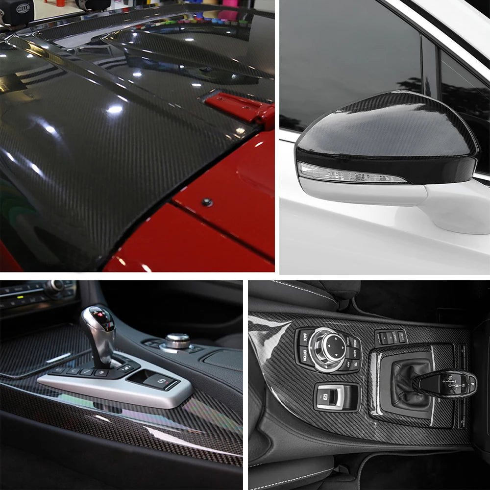 Black Forged Carbon Fiber Vinyl Wrap Film for Car & Motorcycle (DIY) - image 6
