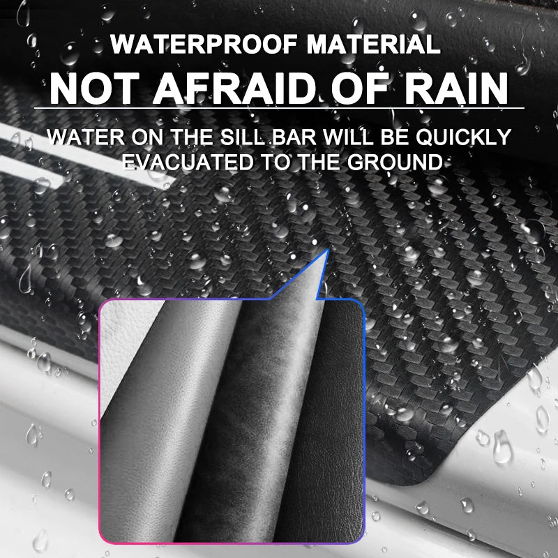 Carbon Fiber Texture Door Sill Sticker Set for Nissan Qashqai and X-Trail