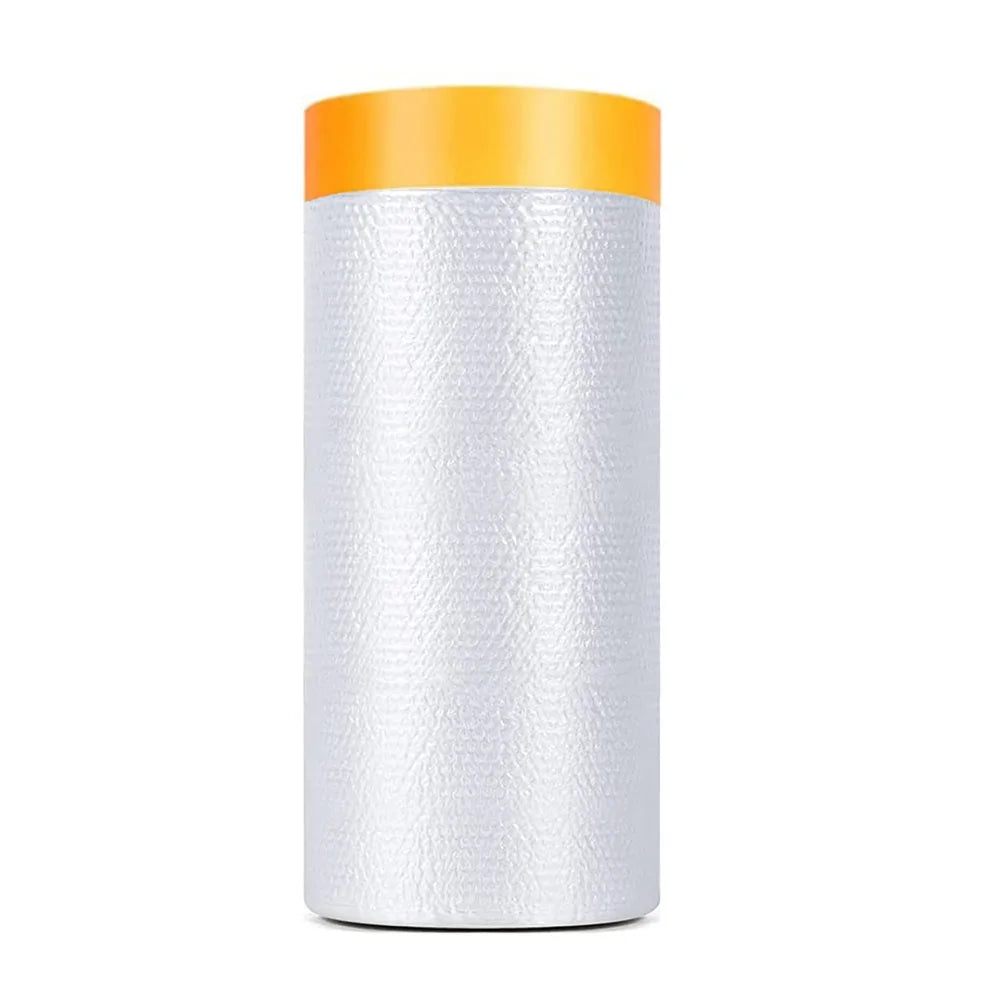 Tape and Drape, Pre-Taped Masking Film, Paint Adhesive Protective Film Roll for Covering Skirting, Frames, Cars and Auto Body