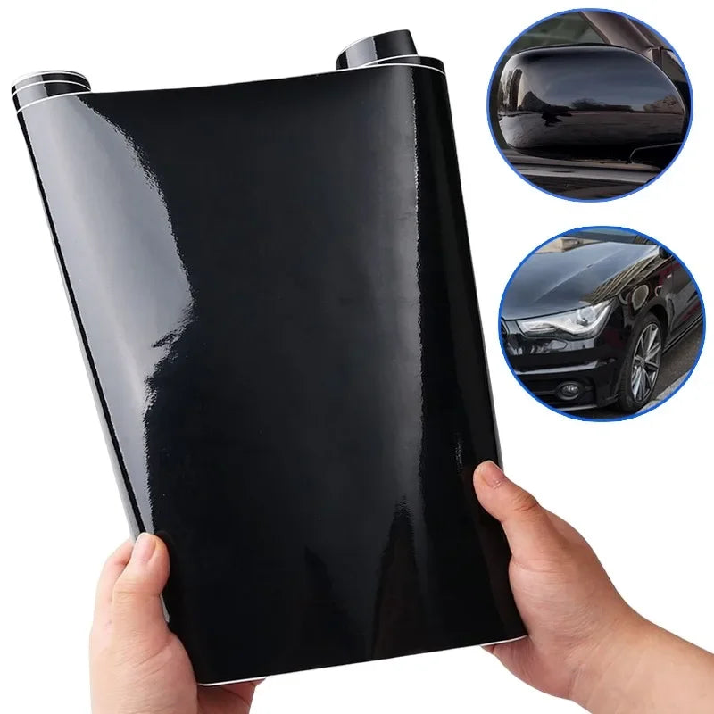 Gloss Black Self-Adhesive Car Wrap Vinyl Film – 150x50cm - image 2