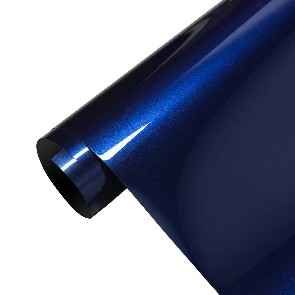 Gloss Metallic Blue Car Vinyl Wrap Film, Bubble-Free Color Change