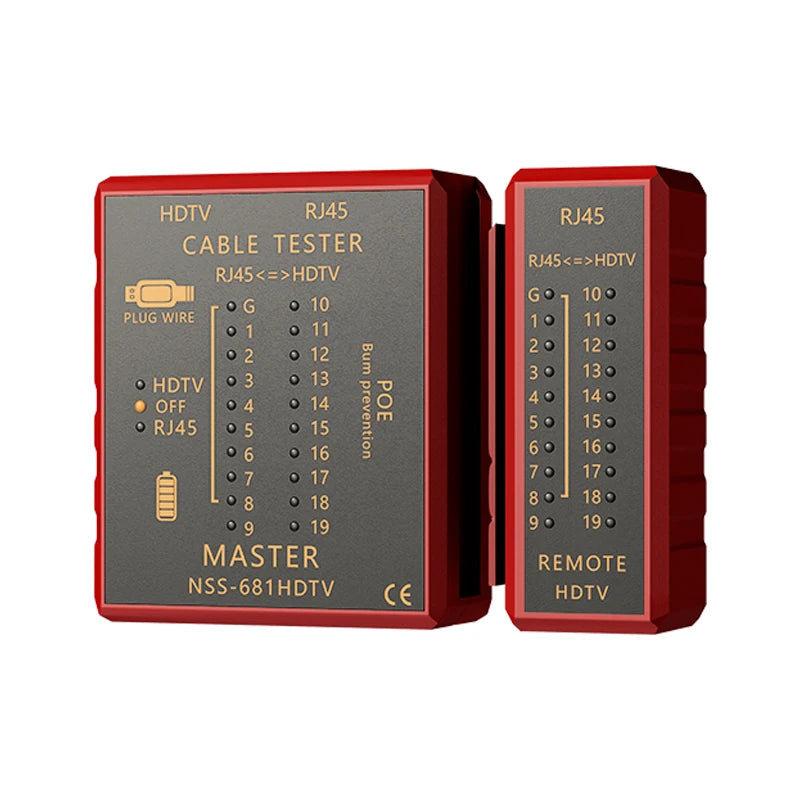 Multifunctional Network Cable Tester RJ45 8P8C LAN POE RJ11 Line Test Tool
