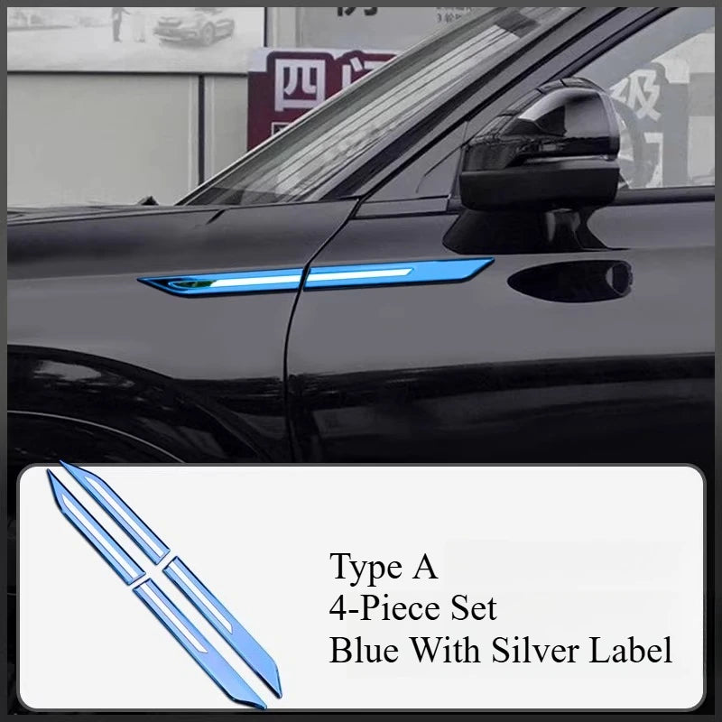 Blade Style Fender Side Trim Sticker Set for Car Exterior