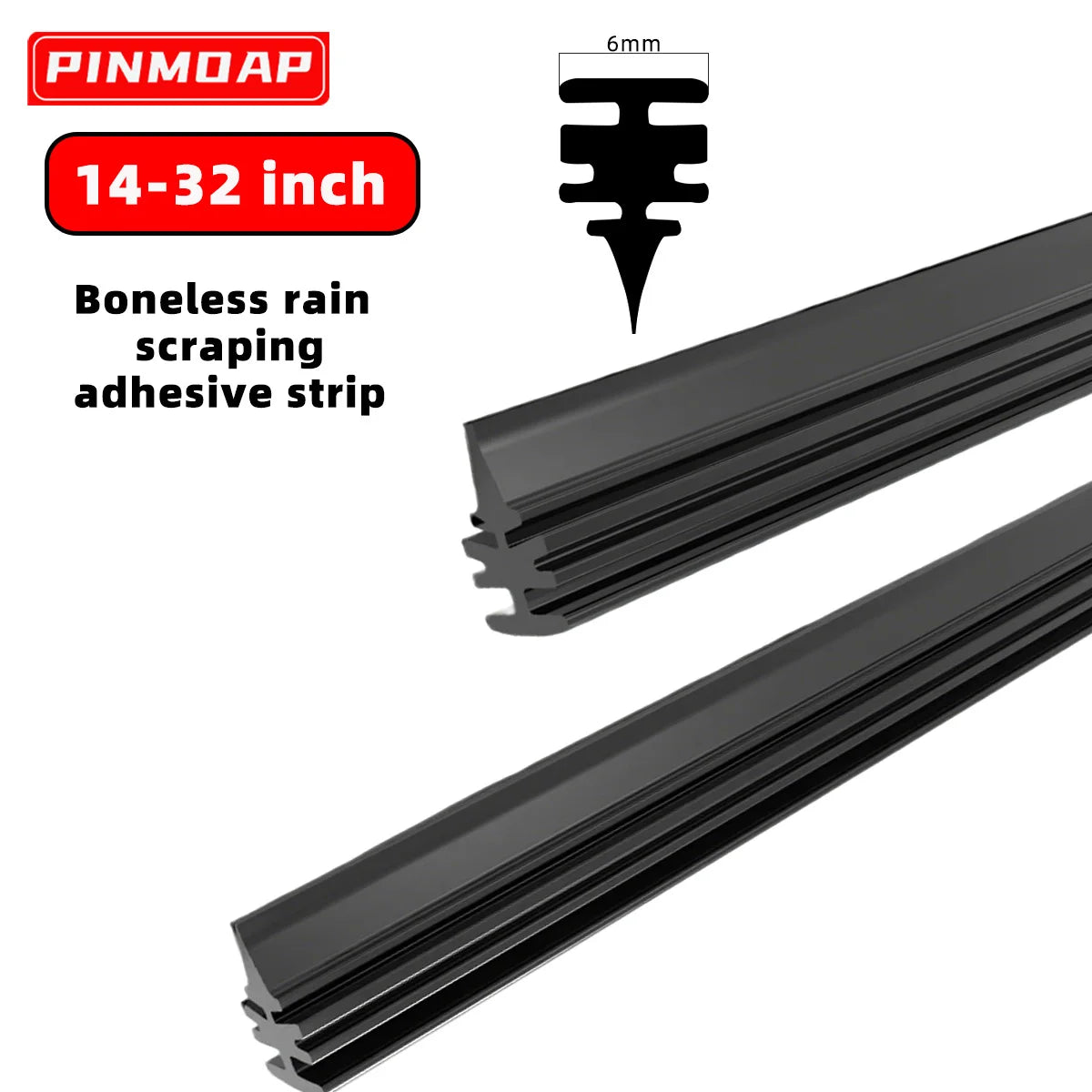 Auto Car All Seasons Windshield Wiper Blades Refills Natural Rubber Strips Wiper Blade Replacement Parts All Types Fit 14'- 32'
