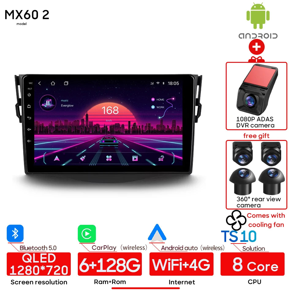 9 Inch Android Auto 2DIN Multimedia Player for Toyota RAV4 2005-2016 - image 14