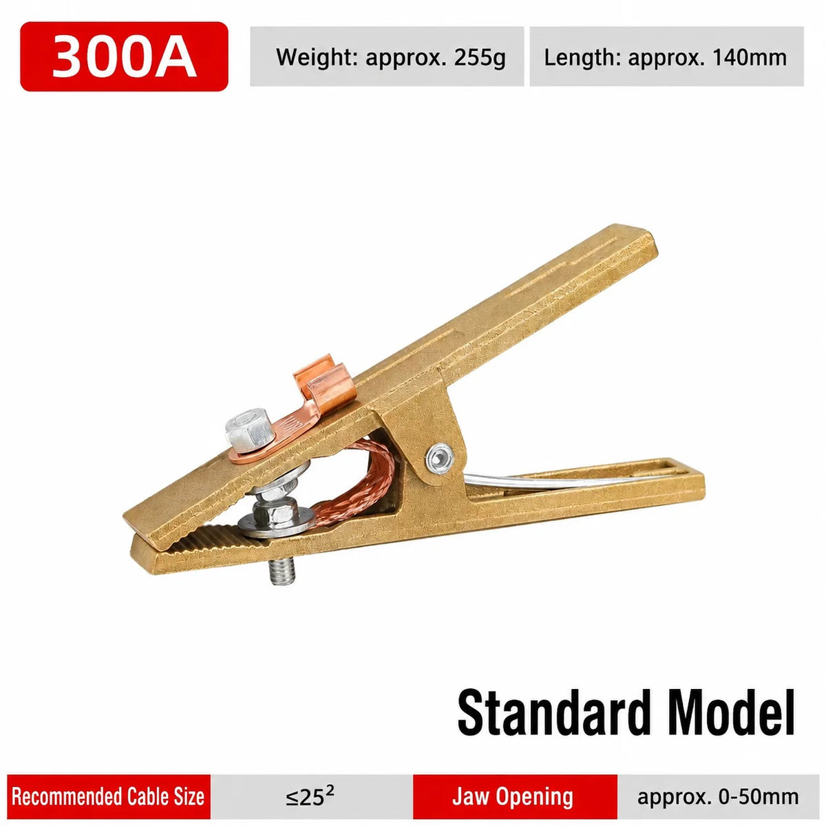 Copper Ground Clamp 300A 500A 800A, A Type Welding Earth Clamp