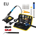 Soldering Iron Kit 60W Ceramic Heater Soldering Tool 200 to 450°C Adjustable Tin Welding Machine with Tips Solder Wire