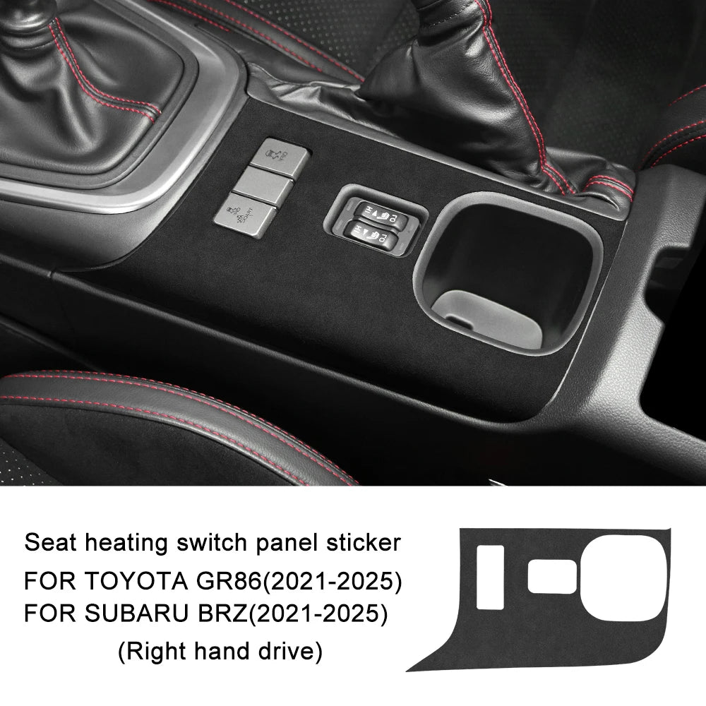 Suede Seat Heater Button Cover for Subaru BRZ GR86 2021-2025 - image 7