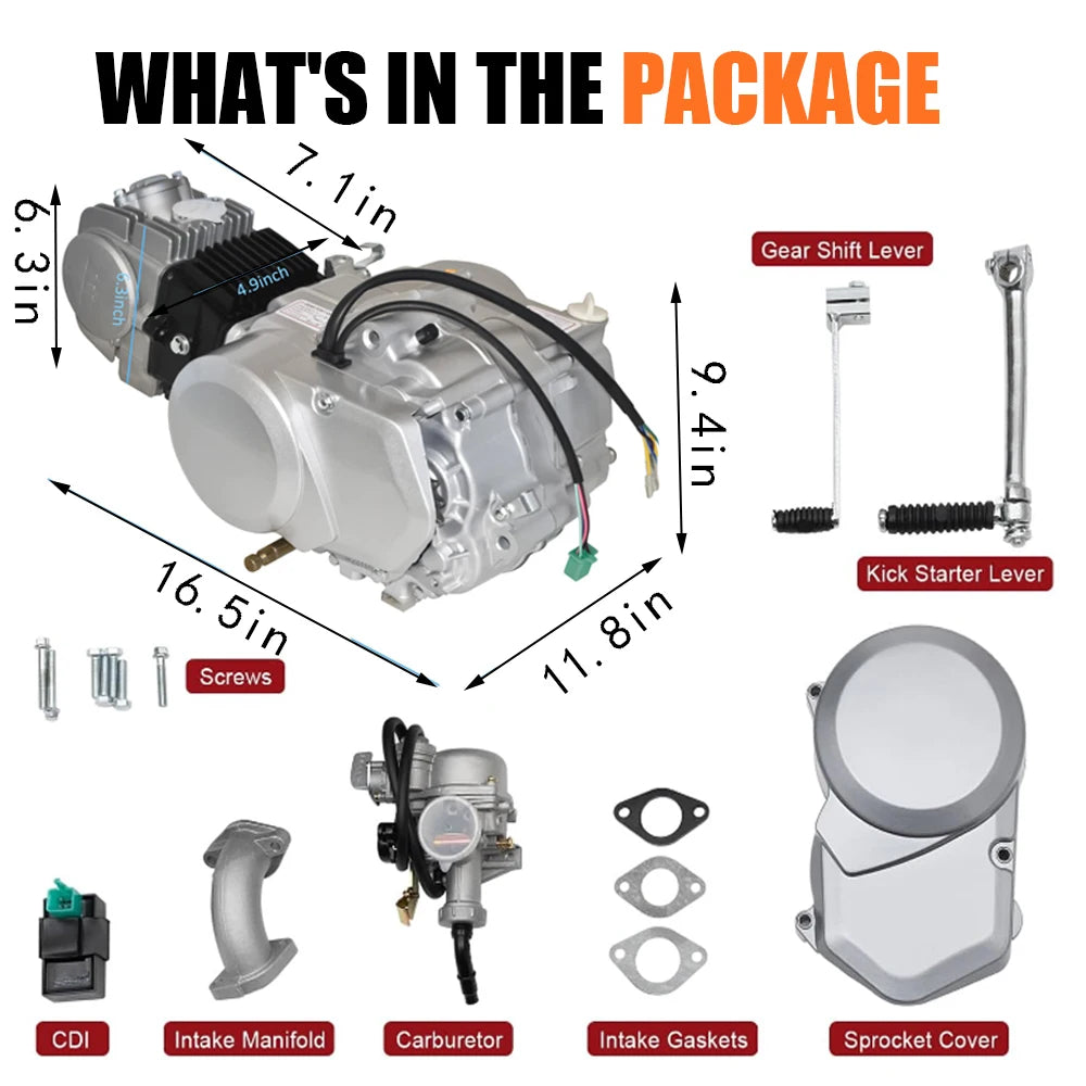 140cc 4-Stroke Engine Kit with 4-Speed for Honda CRF50, XR50, Z50