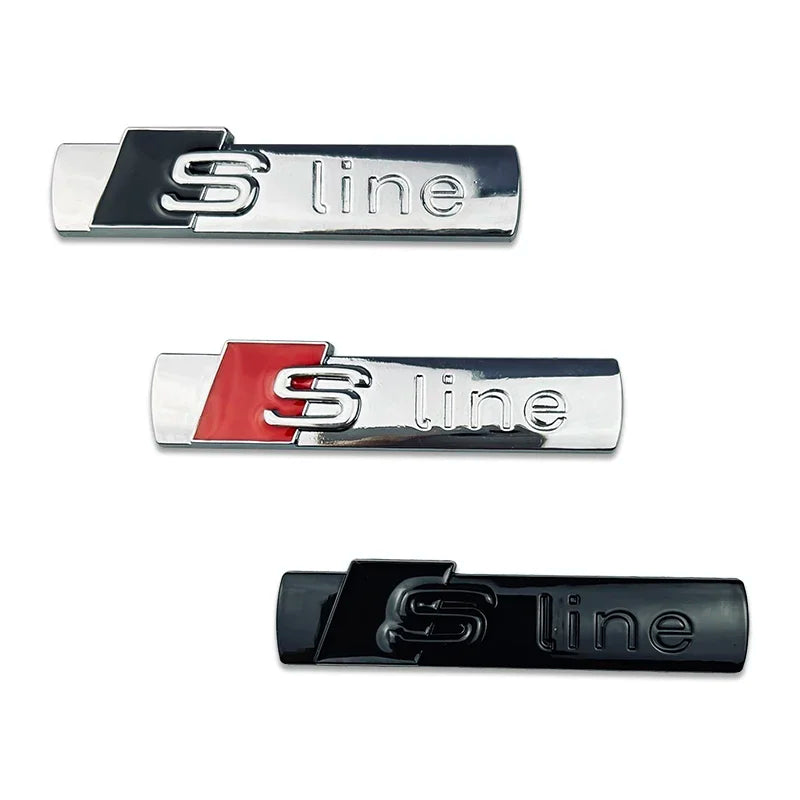 Sport Script Metal Fender Side Sticker for Audi A3 A4 A6 Q5 Q7