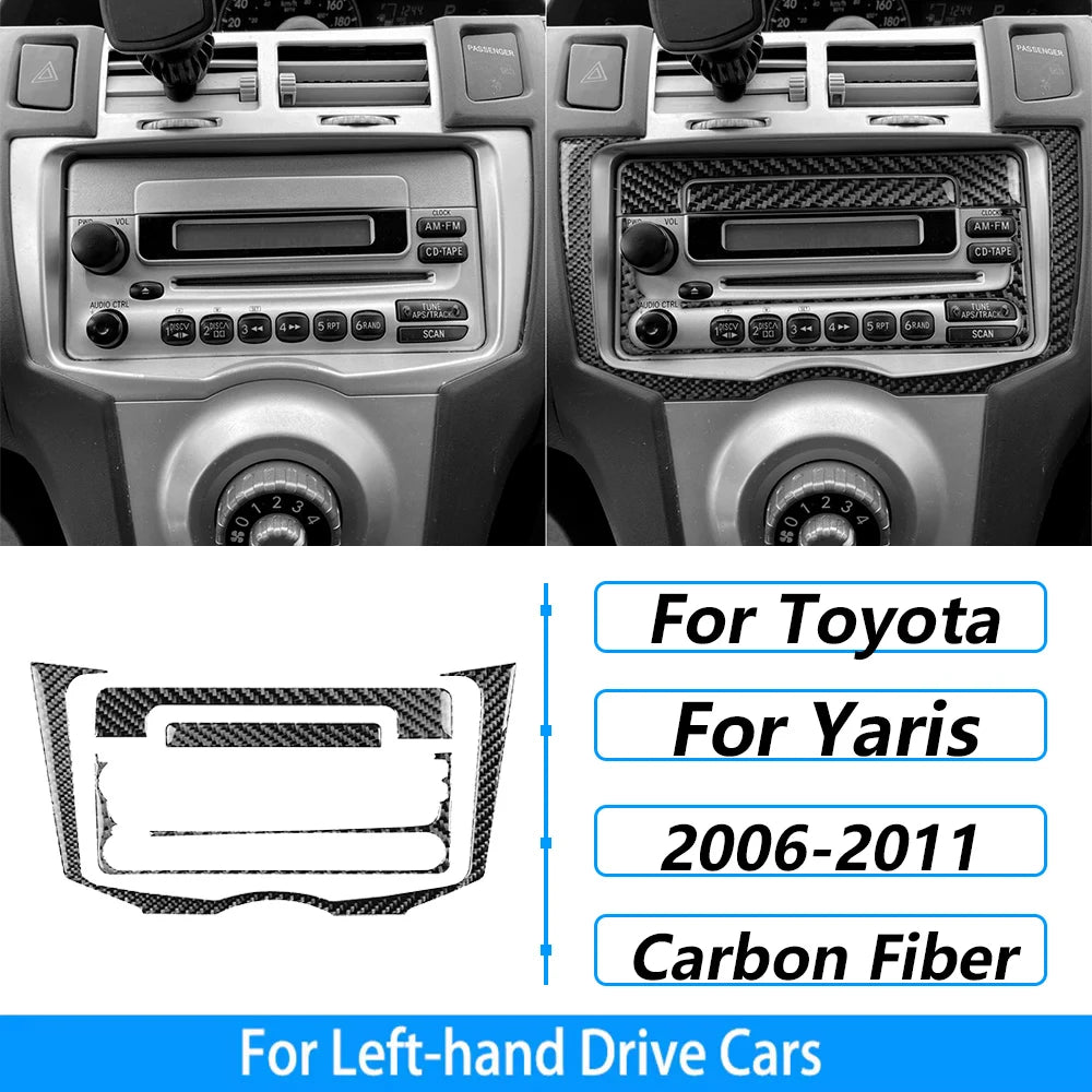 Carbon Fiber Gear Shift Panel Cover Trim for Toyota Yaris 2006-2011 - image 25