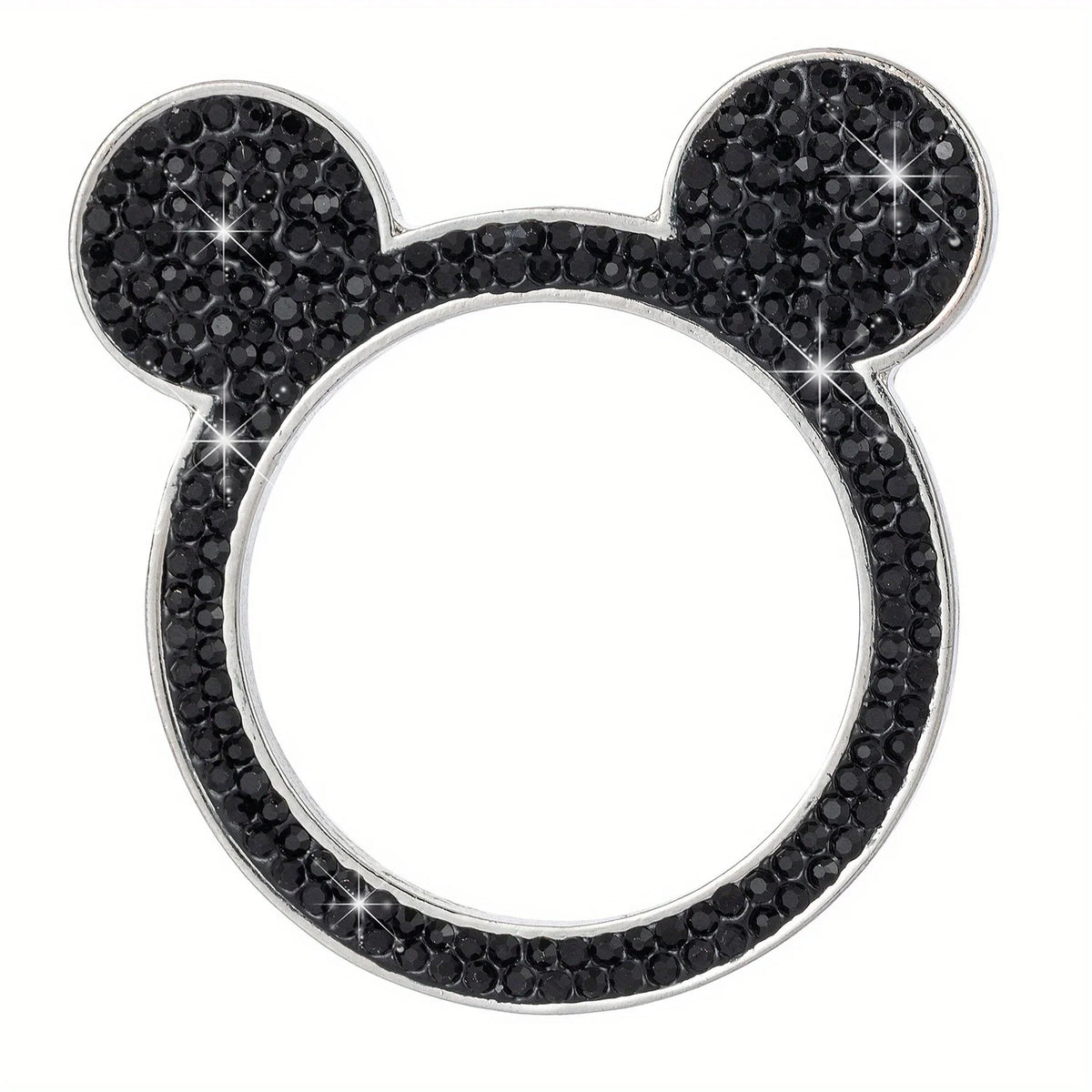 Teddy Bear Rhinestone Start Button Ring Sticker for Car Interior - view 12