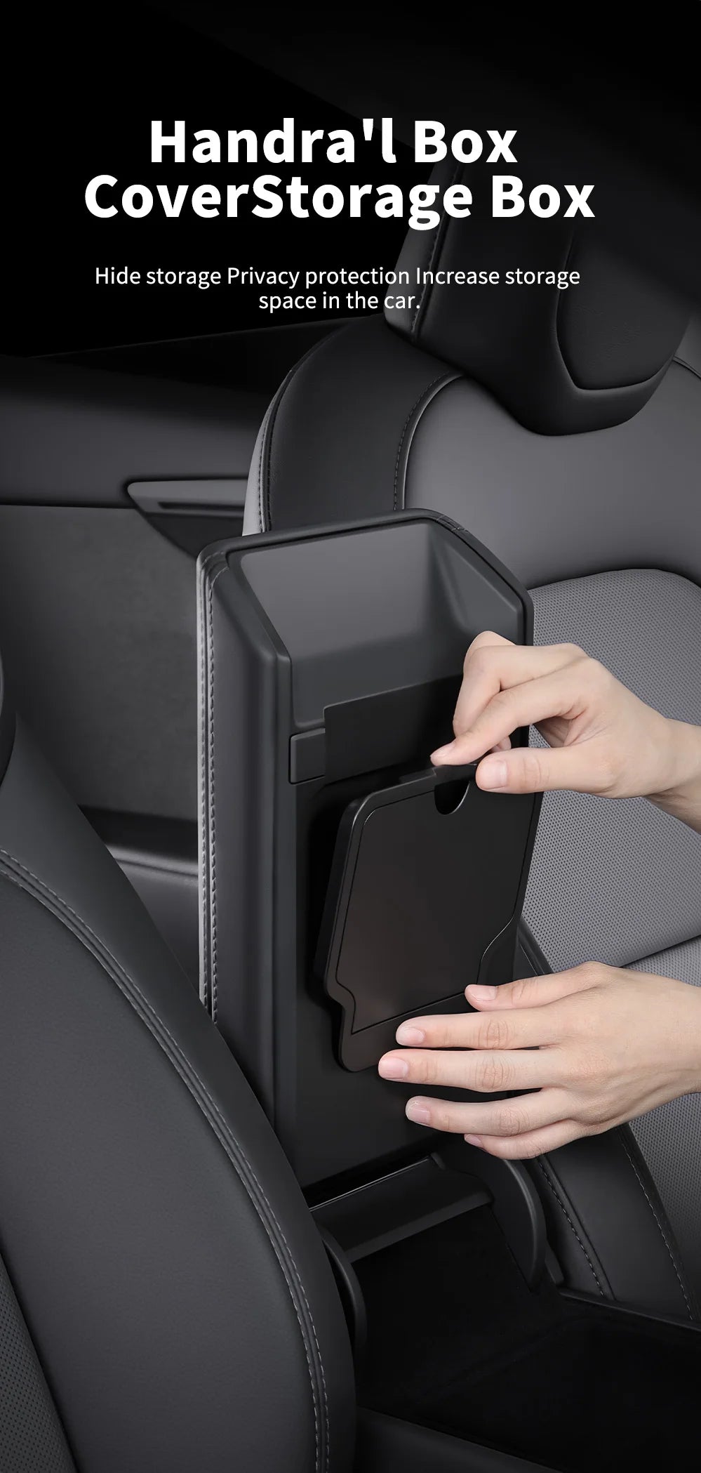 Center Console Storage Box for Tesla Model 3 and Model Y
