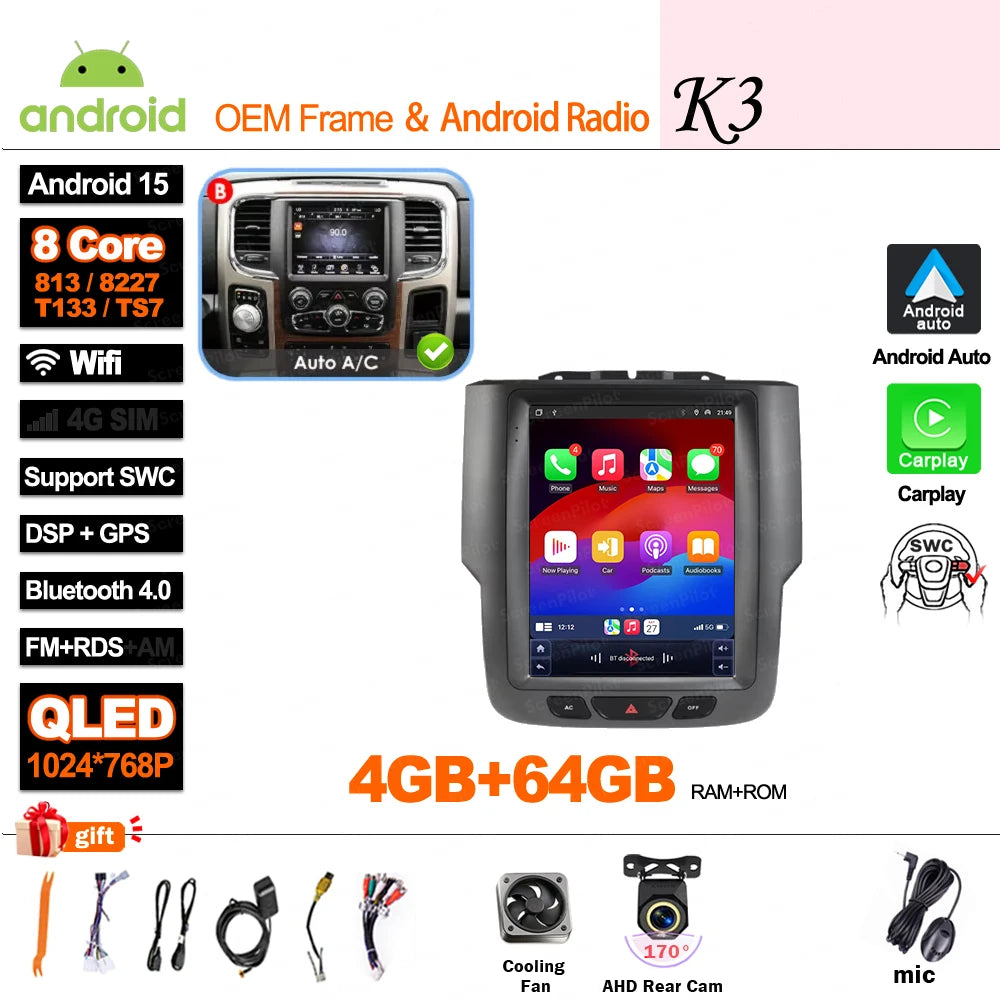 Android 16 Car Stereo Head Unit for Dodge Ram 1500 2500 3500 2013-2018 - image 40