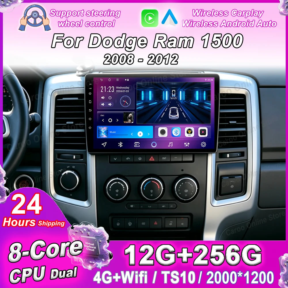 10-Inch Touchscreen Android Car Stereo for Dodge Ram 1500 2008-2012 - image 21