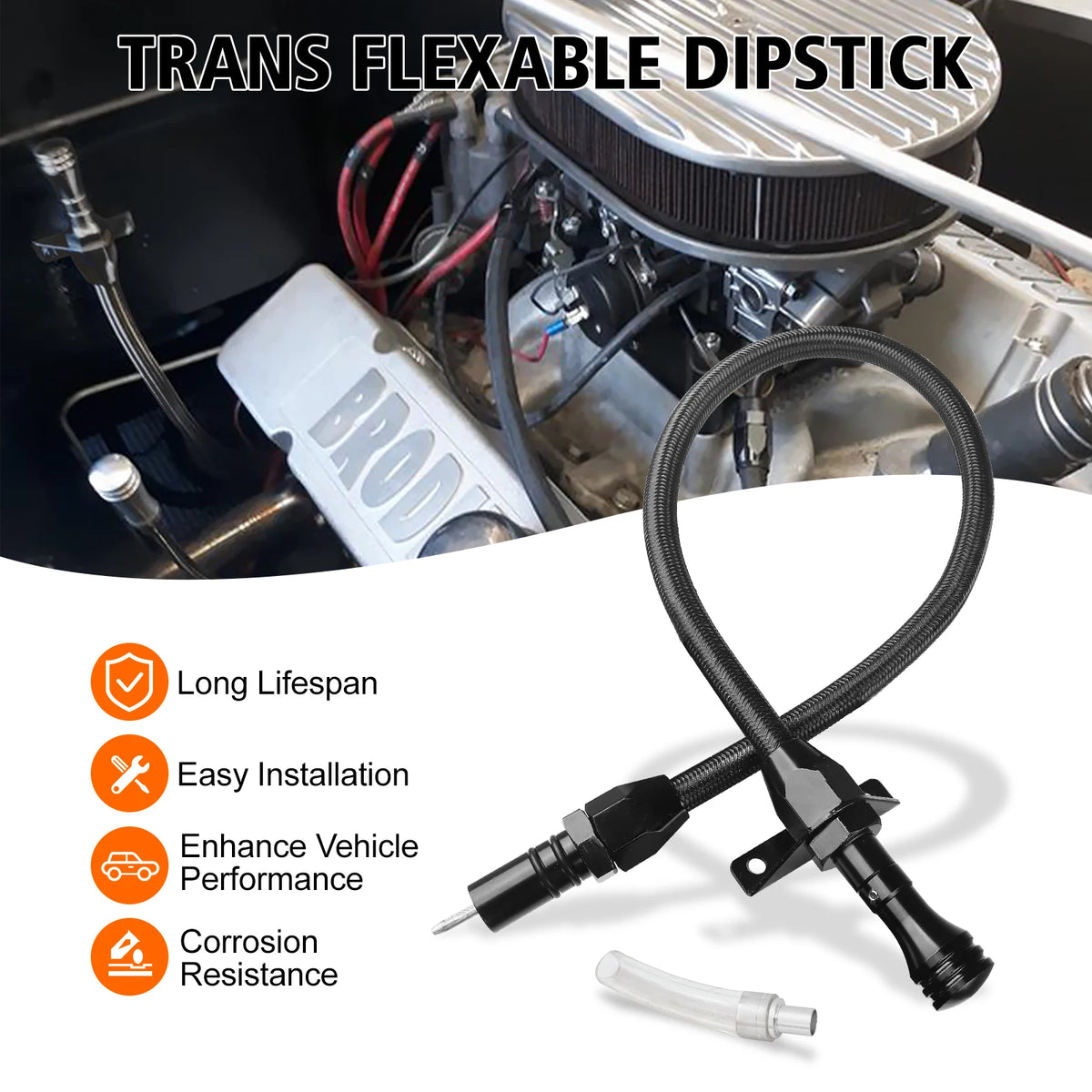 Transmission Dipstick Tube for GM 4L60E and 4L80E with LS Engines - view 4