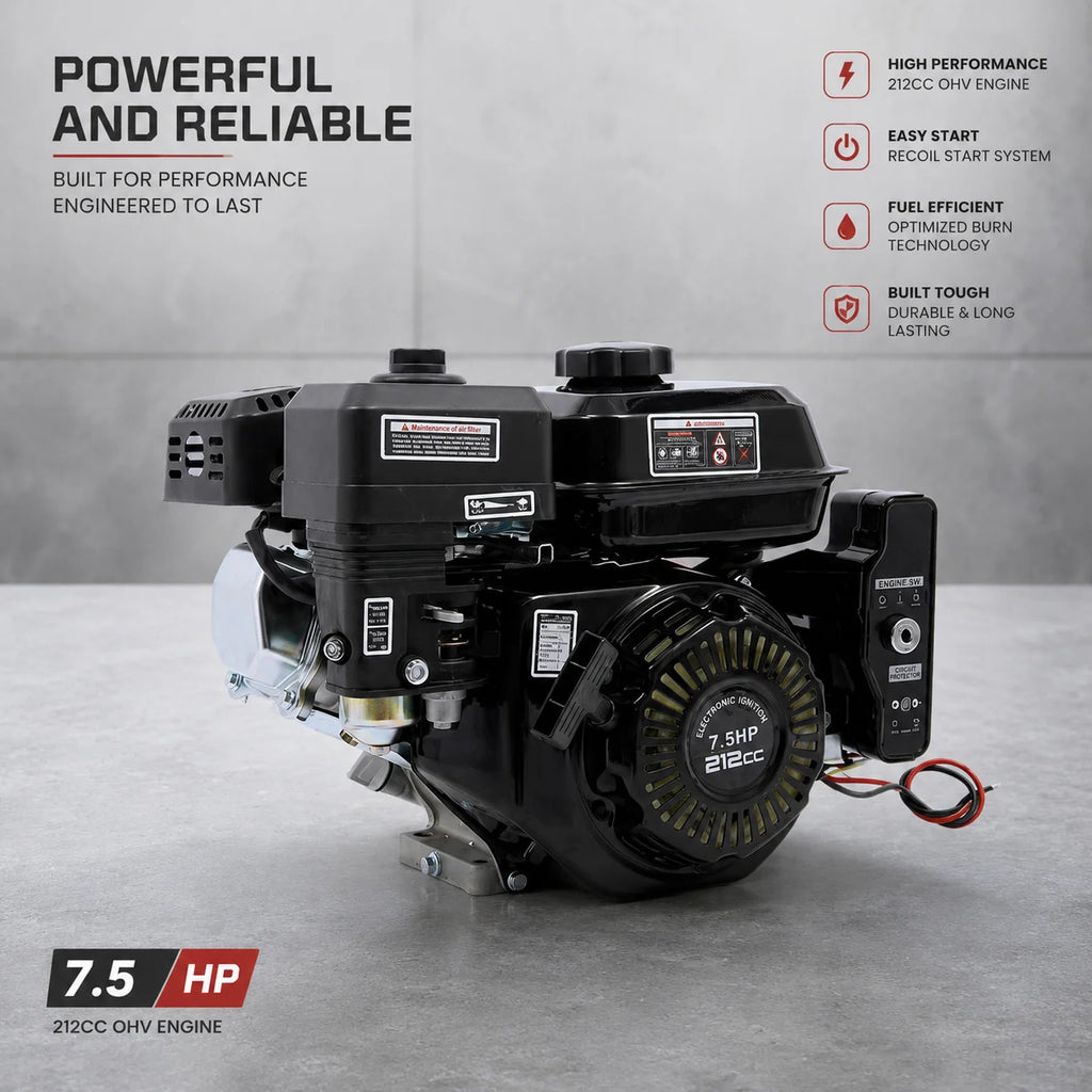 7.5HP 210cc 4-Stroke Gas Engine, Electric/Hand Start