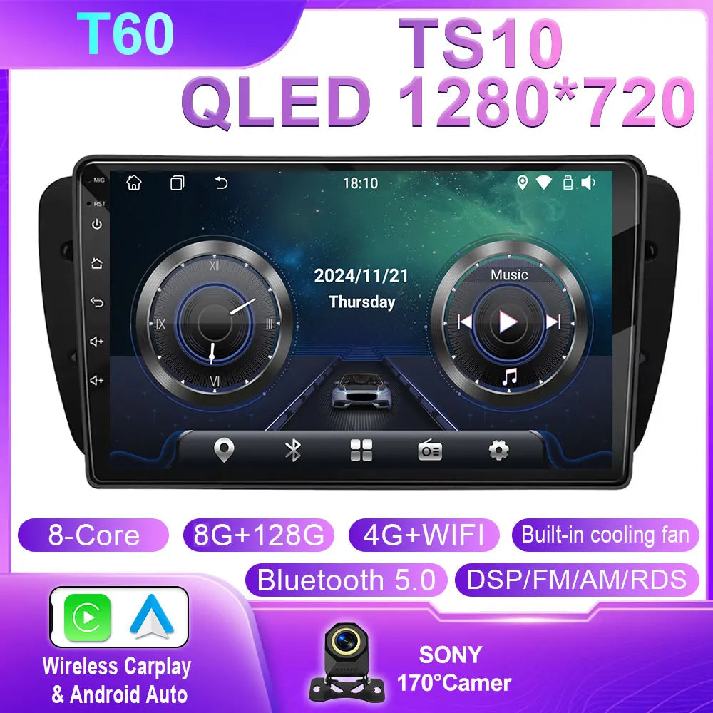 Seat Ibiza MK4 9" Car Radio with Android Auto & GPS - image 18