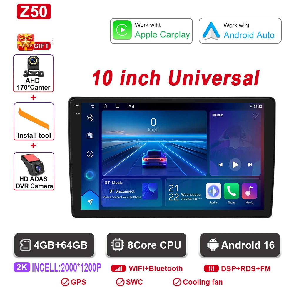Universal Android Car Stereo with GPS, CarPlay & Bluetooth - image 9